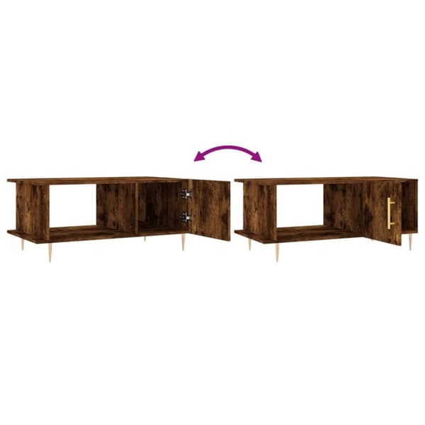 vidaXL Salongbord røkt eik 90x50x40 cm konstruert tre