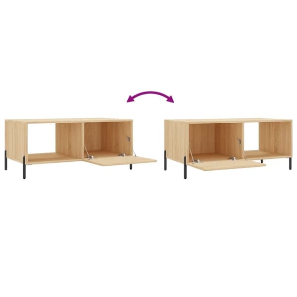 vidaXL sofabord 90x50x40 cm konstrueret træ sonoma-eg