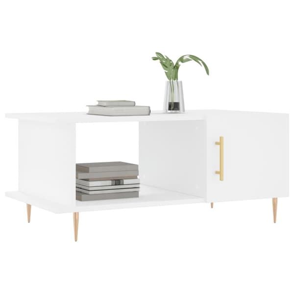 vidaXL Salongbord hvit 90x50x40 cm konstruert tre