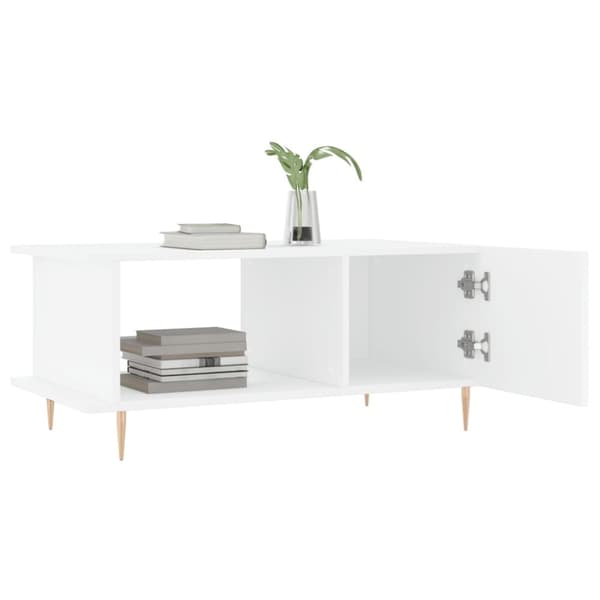vidaXL Salongbord hvit 90x50x40 cm konstruert tre