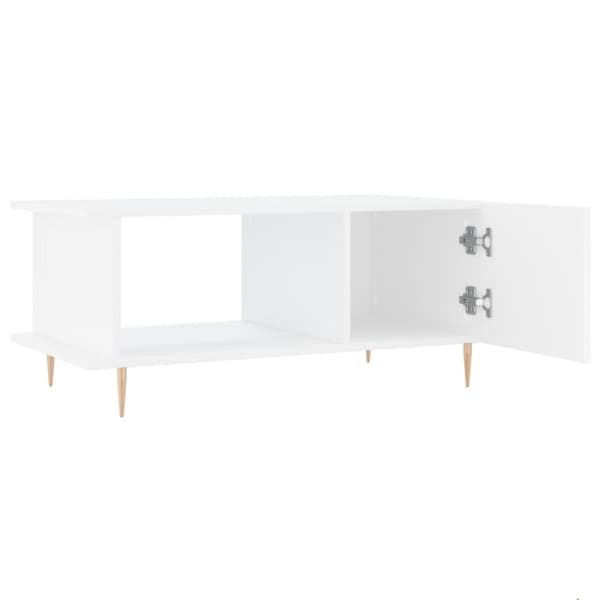 vidaXL Salongbord hvit 90x50x40 cm konstruert tre