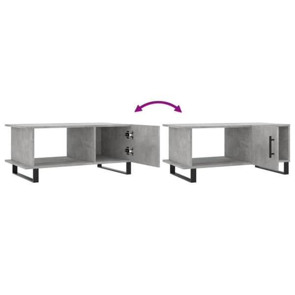 vidaXL Salongbord betonggrå 90x50x40 cm konstruert tre