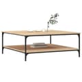 Miniatyrbillede 4 af 10: vidaXL sofabord 100x100x40 cm konstrueret træ sonoma-eg