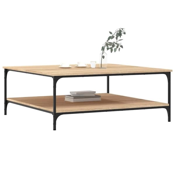vidaXL sofabord 100x100x40 cm konstrueret træ sonoma-eg