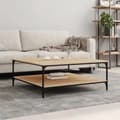 Miniatyrbillede 2 af 10: vidaXL sofabord 100x100x40 cm konstrueret træ sonoma-eg