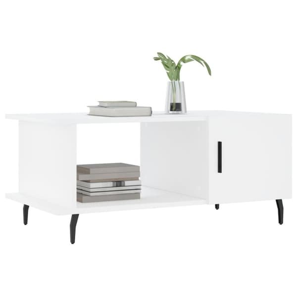 vidaXL Salongbord hvit 90x50x40 cm konstruert tre