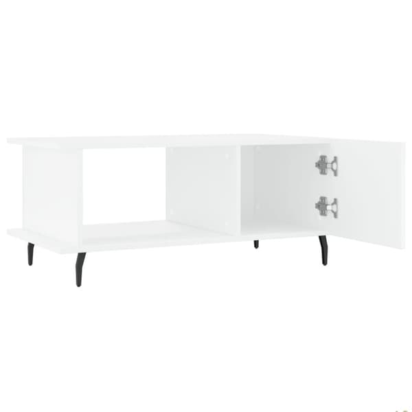 vidaXL Salongbord hvit 90x50x40 cm konstruert tre