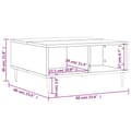 Miniatyrbillede 7 af 8: vidaXL sofabord 60x60x30 cm konstrueret træ brun egetræsfarve