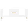 Miniatyrbilde 5 av 11: vidaXL Salongbord hvit 102x50x40 cm konstruert tre