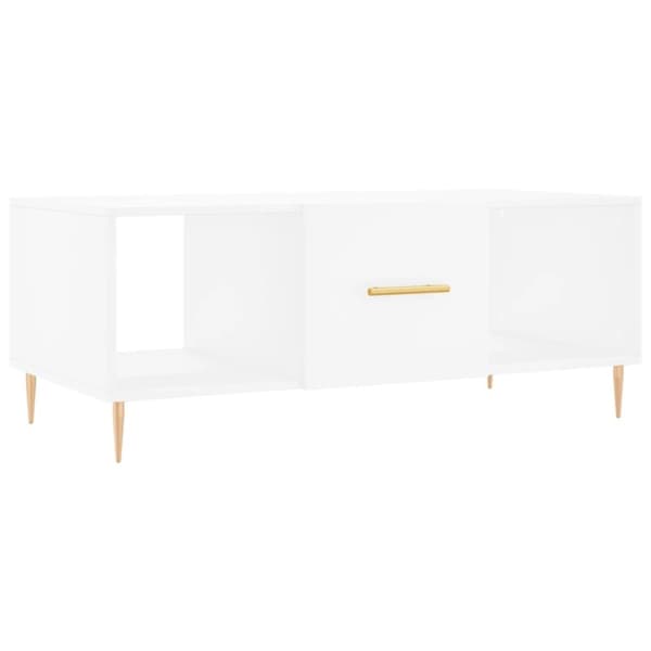 vidaXL Soffbord vit 102x50x40 cm konstruerat trä