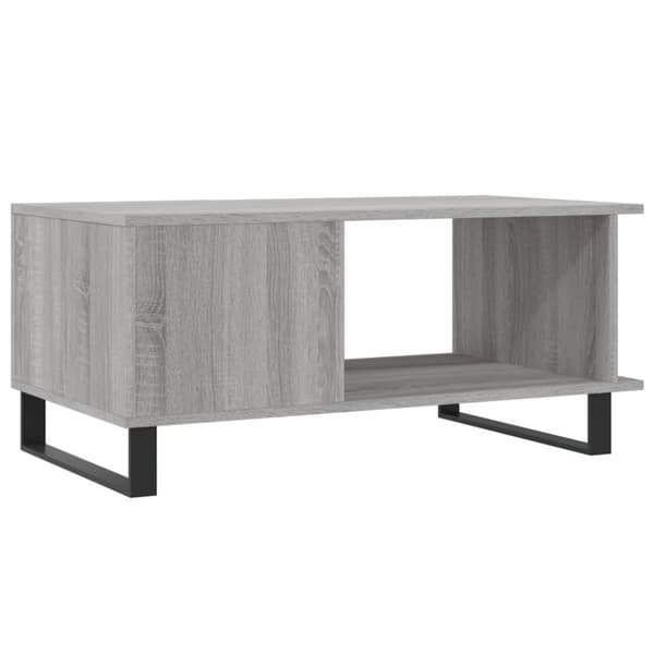 vidaXL Sohvapöytä harmaa Sonoma 90x50x40 cm tekninen puu