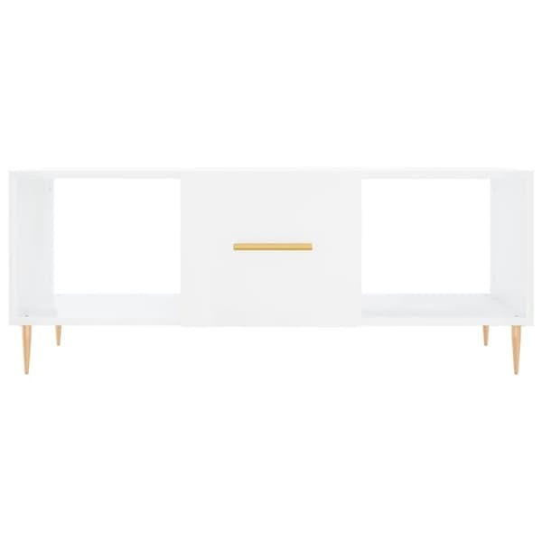 vidaXL Soffbord vit högglans 102x50x40 cm konstruerat trä
