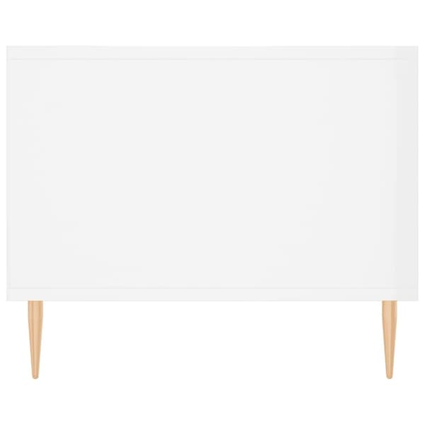 vidaXL Soffbord vit högglans 102x50x40 cm konstruerat trä