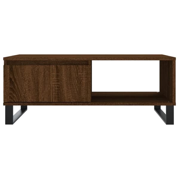 vidaXL sofabord 90x60x35 cm konstrueret træ brun egetræsfarve