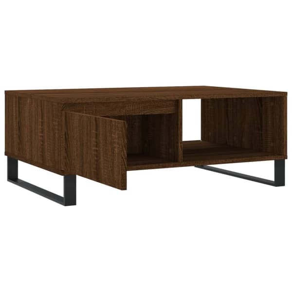 vidaXL sofabord 90x60x35 cm konstrueret træ brun egetræsfarve