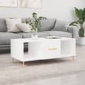 Miniatyrbillede 2 af 11: vidaXL sofabord 102x50x40 cm konstrueret træ hvid højglans