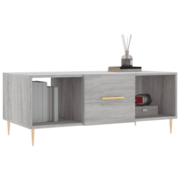 vidaXL sofabord 102x50x40 cm konstrueret træ grå sonoma-eg