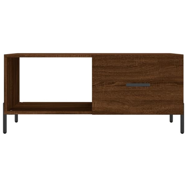 vidaXL sofabord 90x50x40 cm konstrueret træ brun egetræsfarve