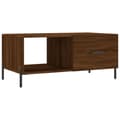 Miniatyrbillede 1 af 11: vidaXL sofabord 90x50x40 cm konstrueret træ brun egetræsfarve