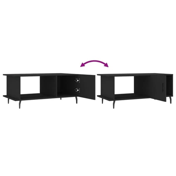 vidaXL Salongbord svart 90x50x40 cm konstruert tre