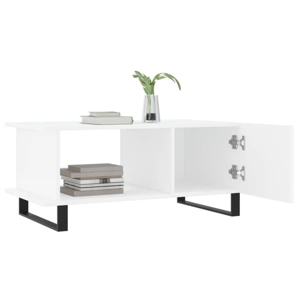 vidaXL sofabord 90x50x40 cm konstrueret træ hvid