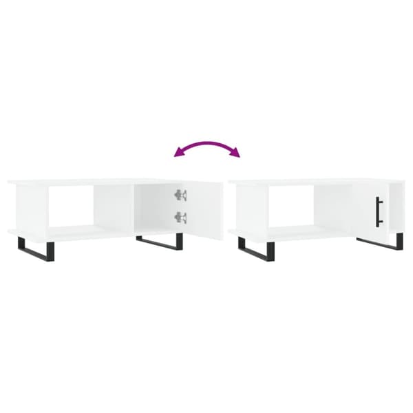 vidaXL sofabord 90x50x40 cm konstrueret træ hvid