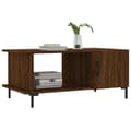 Miniatyrbillede 3 af 11: vidaXL sofabord 90x50x40 cm konstrueret træ brun egetræsfarve