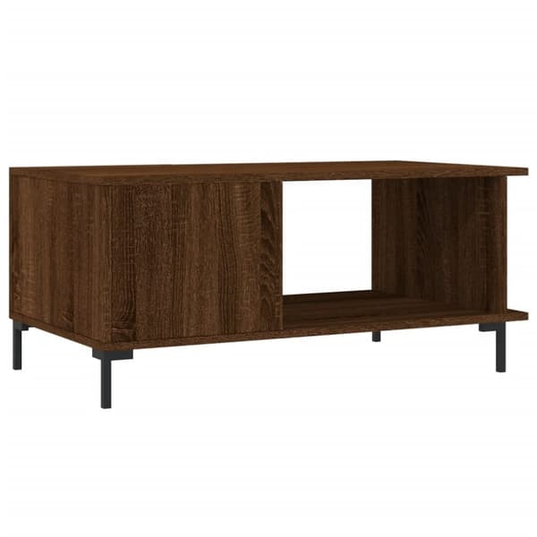 vidaXL sofabord 90x50x40 cm konstrueret træ brun egetræsfarve