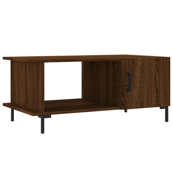 vidaXL sofabord 90x50x40 cm konstrueret træ brun egetræsfarve