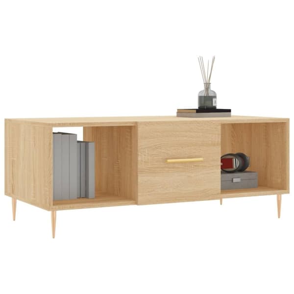 vidaXL sofabord 102x50x40 cm konstrueret træ sonoma-eg