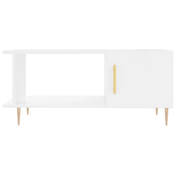 vidaXL sofabord 90x50x40 cm konstrueret træ hvid højglans