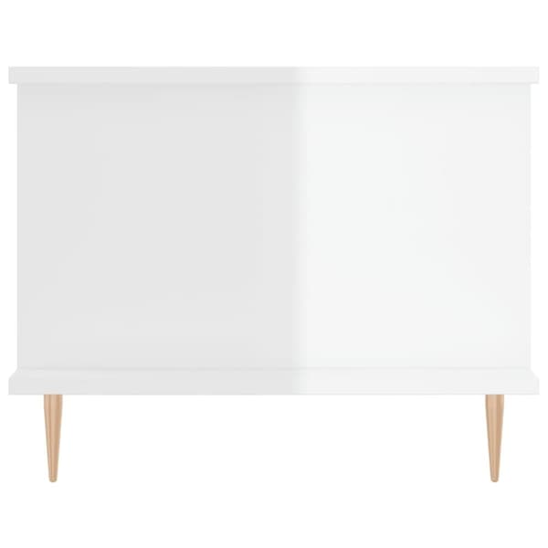 vidaXL sofabord 90x50x40 cm konstrueret træ hvid højglans