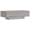 Miniatyrbillede 3 af 10: vidaXL sofabord 100x49,5x31 cm konstrueret træ grå sonoma-eg