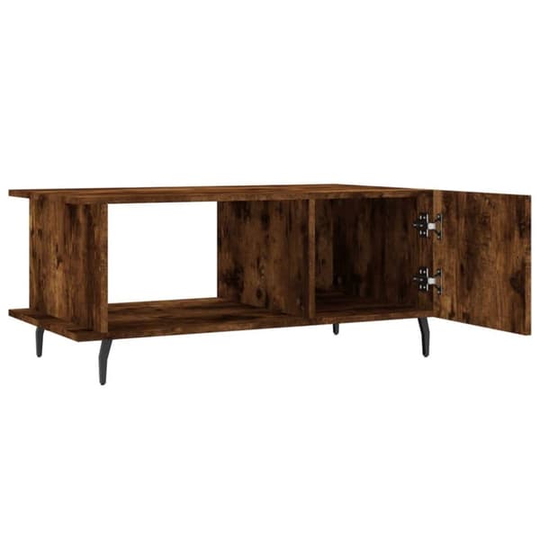 vidaXL sofabord 90x50x40 cm konstrueret træ røget egetræsfarve