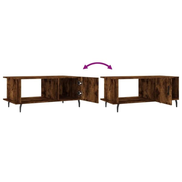 vidaXL sofabord 90x50x40 cm konstrueret træ røget egetræsfarve