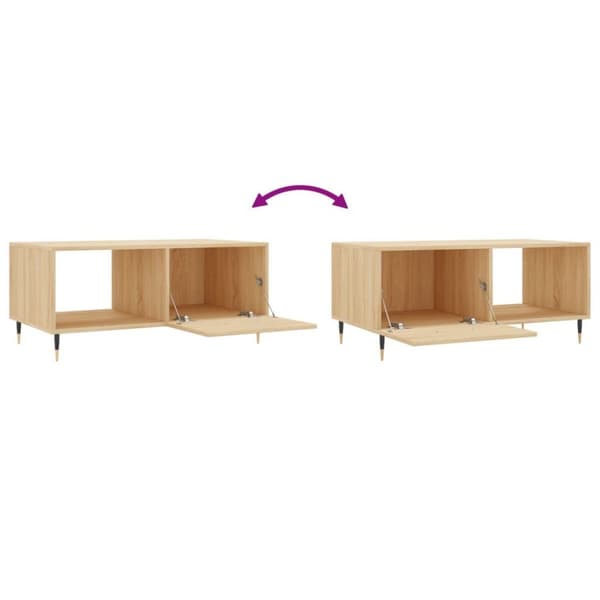 vidaXL sofabord 90x50x40 cm konstrueret træ sonoma-eg