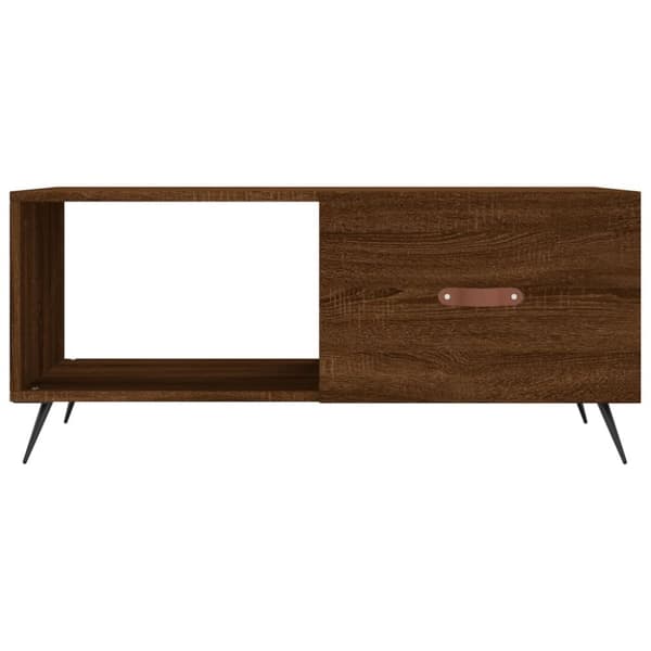 vidaXL sofabord 90x50x40 cm konstrueret træ brun egetræsfarve