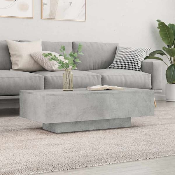 vidaXL Soffbord betonggrå 100x49,5x31 cm konstruerat trä