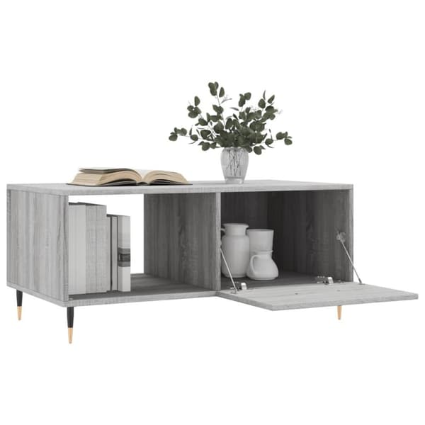 vidaXL sofabord 90x50x40 cm konstrueret træ grå sonoma-eg