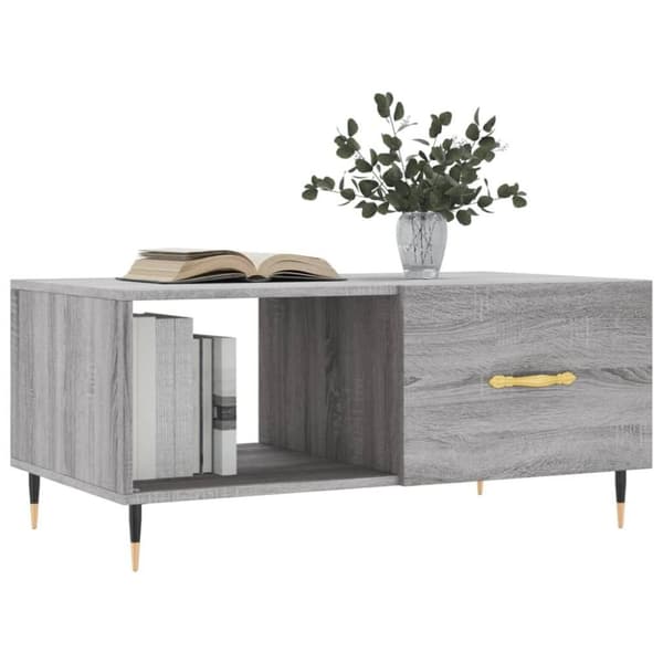 vidaXL sofabord 90x50x40 cm konstrueret træ grå sonoma-eg