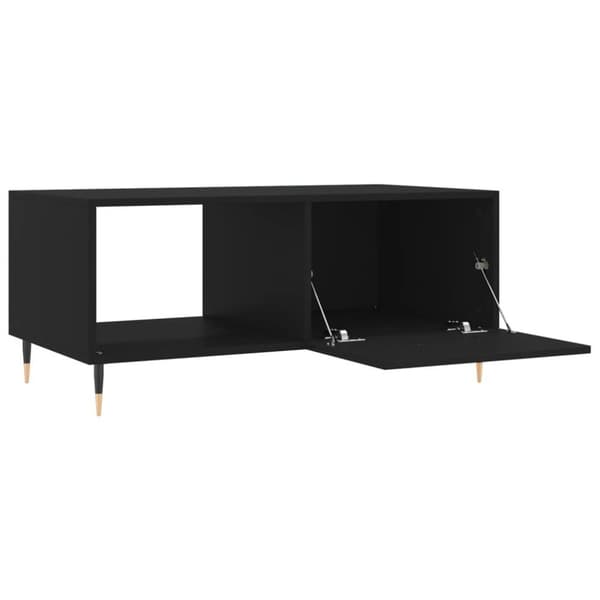 vidaXL Soffbord svart 90x50x40 cm konstruerat trä