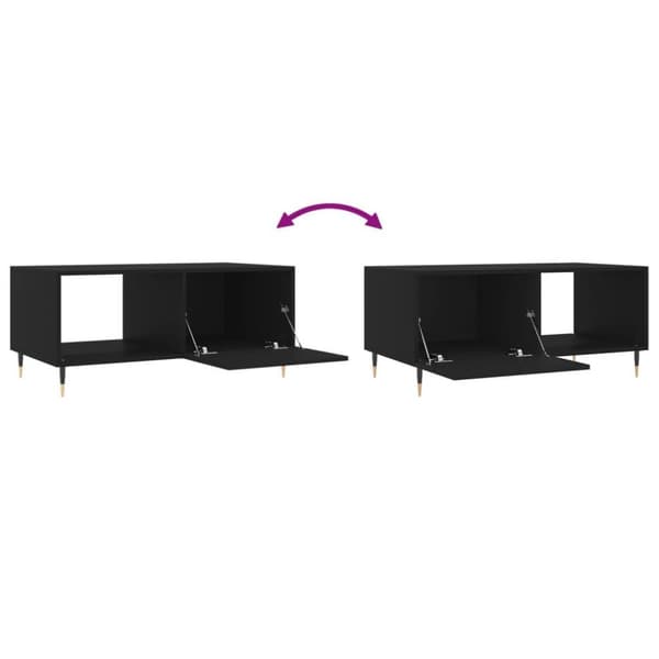 vidaXL Sohvapöytä musta 90x50x40 cm tekninen puu