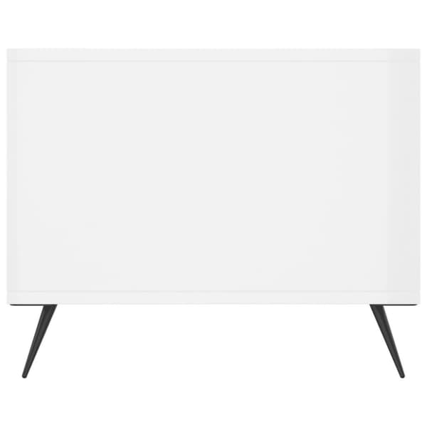 vidaXL sofabord 90x50x40 cm konstrueret træ hvid højglans