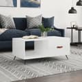 Miniatyrbillede 11 af 11: vidaXL sofabord 90x50x40 cm konstrueret træ hvid højglans