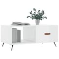 Miniatyrbillede 2 af 11: vidaXL sofabord 90x50x40 cm konstrueret træ hvid højglans