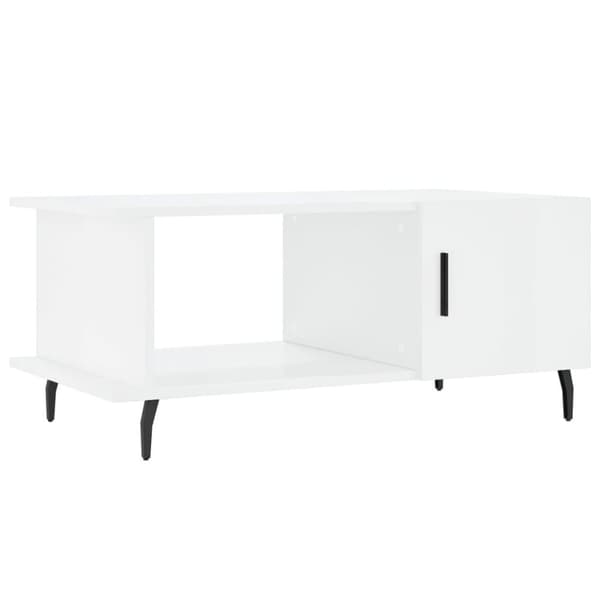 vidaXL Salongbord høyglans hvit 90x50x40 cm konstruert tre