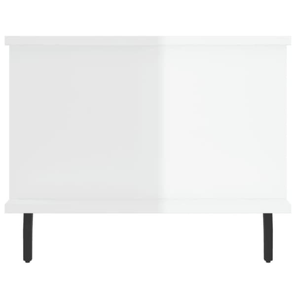 vidaXL sofabord 90x50x40 cm konstrueret træ hvid højglans