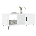 Miniatyrbillede 2 af 11: vidaXL sofabord 90x50x40 cm konstrueret træ hvid højglans