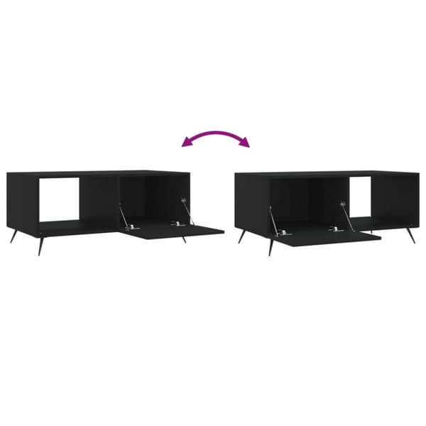 vidaXL Sohvapöytä musta 90x50x40 cm tekninen puu