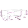 Miniatyrbillede 11 af 11: vidaXL sofabord 104x60x35 cm konstrueret træ brun egetræsfarve